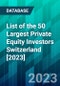 List of the 50 Largest Private Equity Investors Switzerland [2023] - Product Image